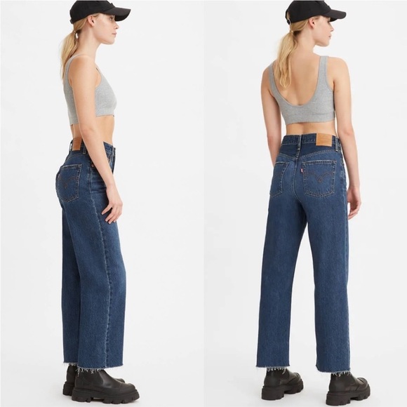 Levi's Denim - Levi’s Ribcage Straight Ankle Jeans in Noe Down Dark Wash - 28x27